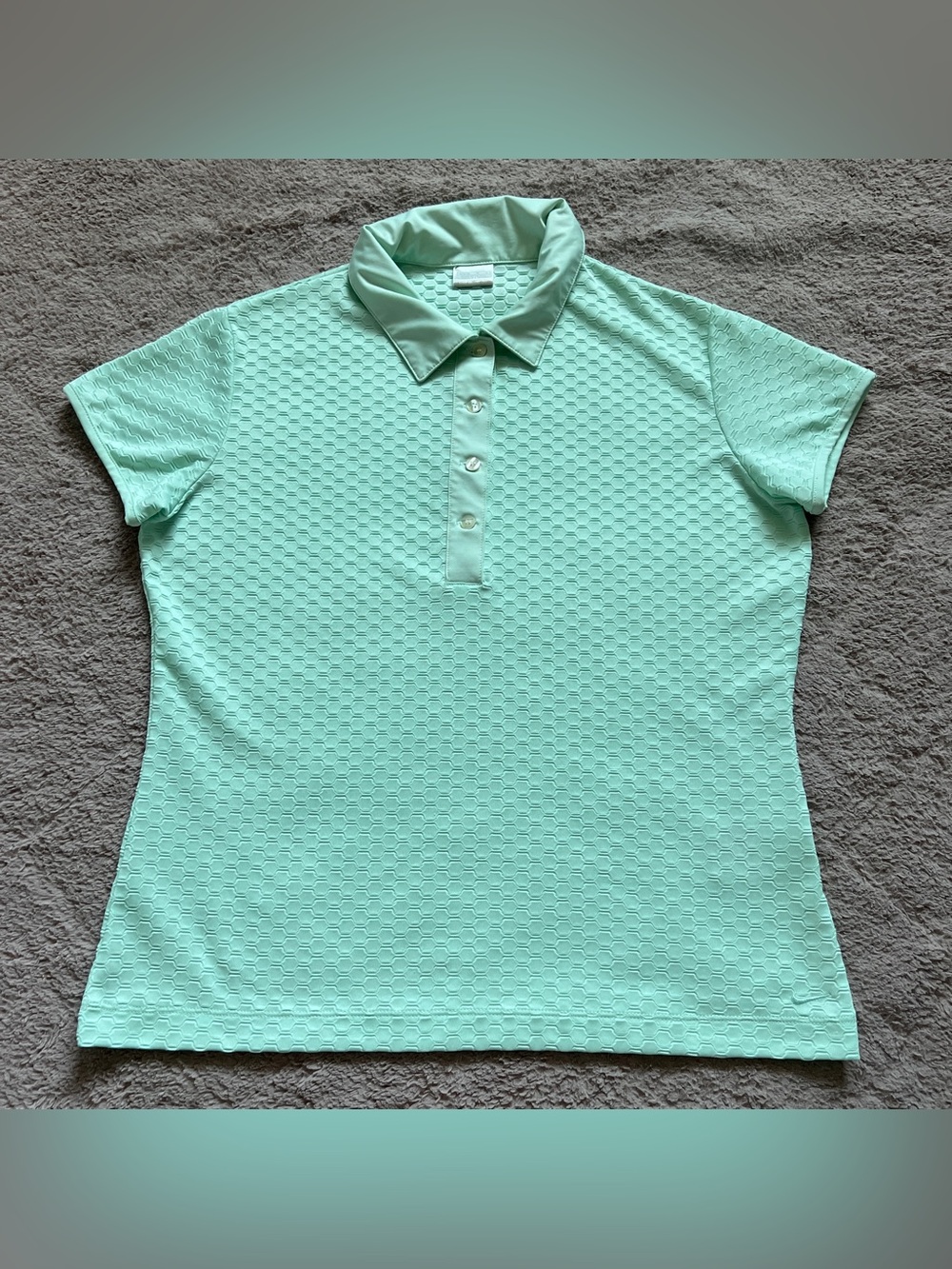 Nike Gold Polo Athletic Sporty Breathable Preppy Outdoor Minimalist Stretch Sz L